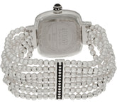Ecclissi Sterling Silver Square Beaded Stretch Watch, 6-3/4"